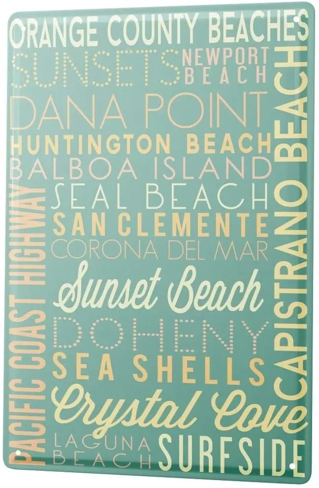 

SINCE 2004 tin Sign Globetrotter Beach Coast
