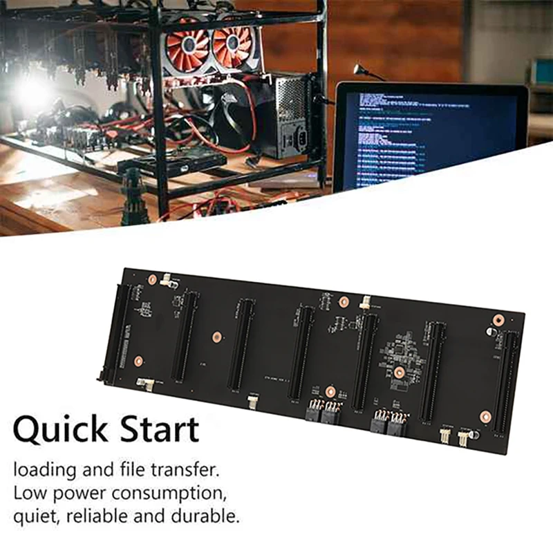 Оригинальная материнская плата для майнинга BTC 6 карт PCIE X16 слот графической карты