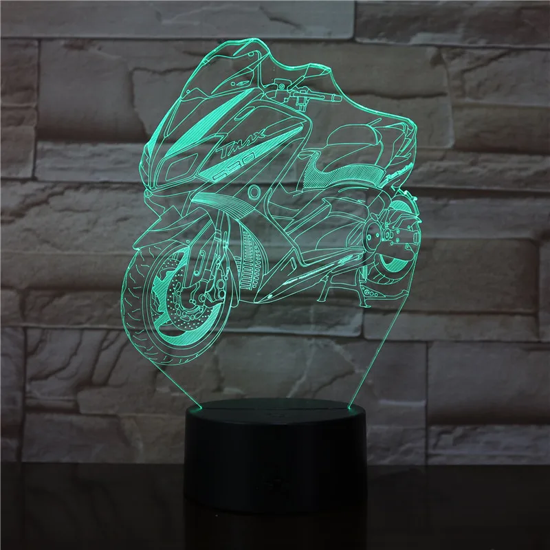 

New Motorcycle Bicycle Motorbike Cool Boy Toys 3D LED Night Light USB RGB Desk Lamp Home Decor Novelty Christmas Gift 3551