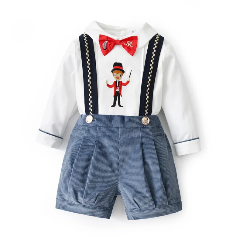 Детская эксклюзивная одежда для маленьких мальчиков на день рождения с вышивкой