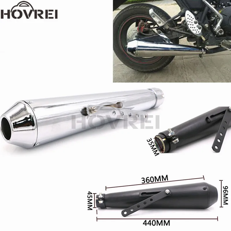 Универсальный Ретро Мотоцикл выхлопная труба Винтаж кафе гонщик глушитель для
