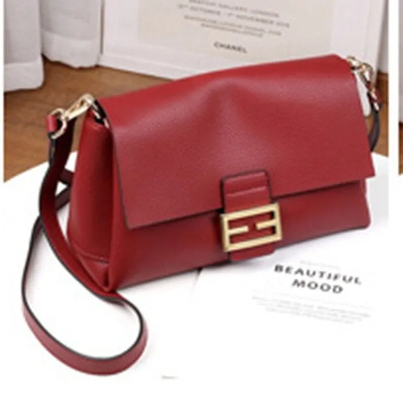 

Genuine leather handbags new one-shoulder messenger bag simple atmosphere large capacity ladies soft leather French underarm