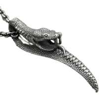 personality punk silver color viper snake pendant for men women pendant unisex jewelry accessories male pendant gifts
