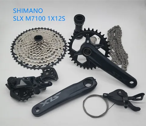 Набор Шатунов SHIMANO SLX M7100 для горного велосипеда, кассета кривошипная система 32T 34T 170 175 мм, цепь RD SL, 1x12 S, 12 Скоростей, M7100