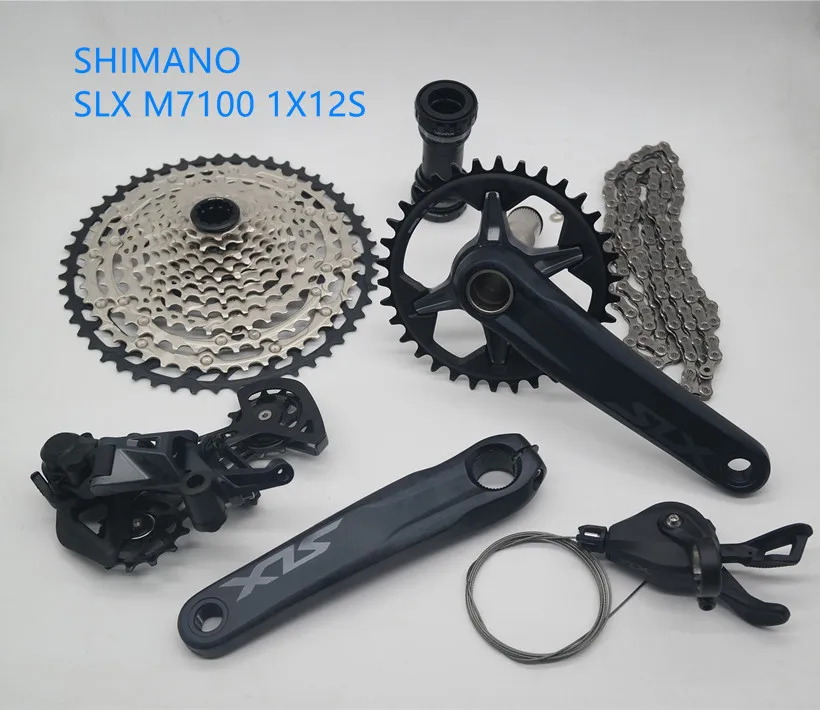 SHIMANO SLX M7100 groupset 32T 34T 170 175mm crankset cassette RD SL chain mountain bike MTB group 1x12S 12 Speed | Спорт и