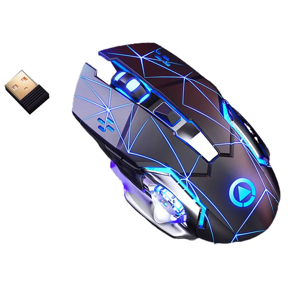 

A4 Wireless Gaming Mouse Silent 1600DPI Rechargeable LED Backlight Mouse Ergonomic 7 Buttons USB Optical Gamer Mice For Computer