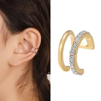 new simple temperament forest womens jewelry u shaped crystal clip earrings non porous jewelry single ear bone clip earrings