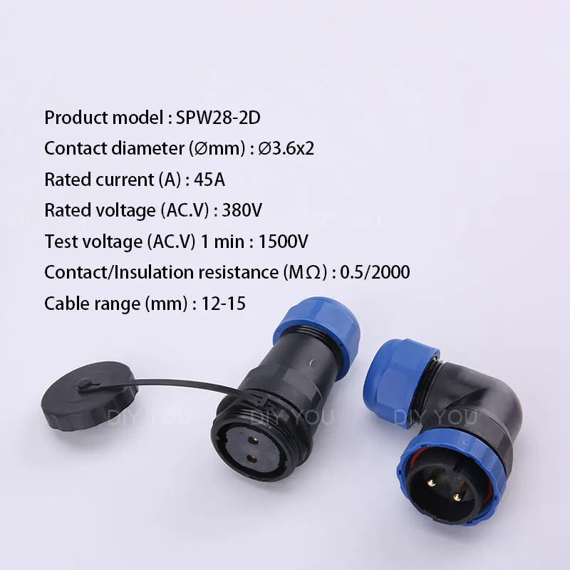 SP28 IP68 Butt Elbow waterproof connector male female wire cable Aviation plug Socket 2/3/4/5/6/7/9/10/12/14/16/19/22/24/26 Pin |