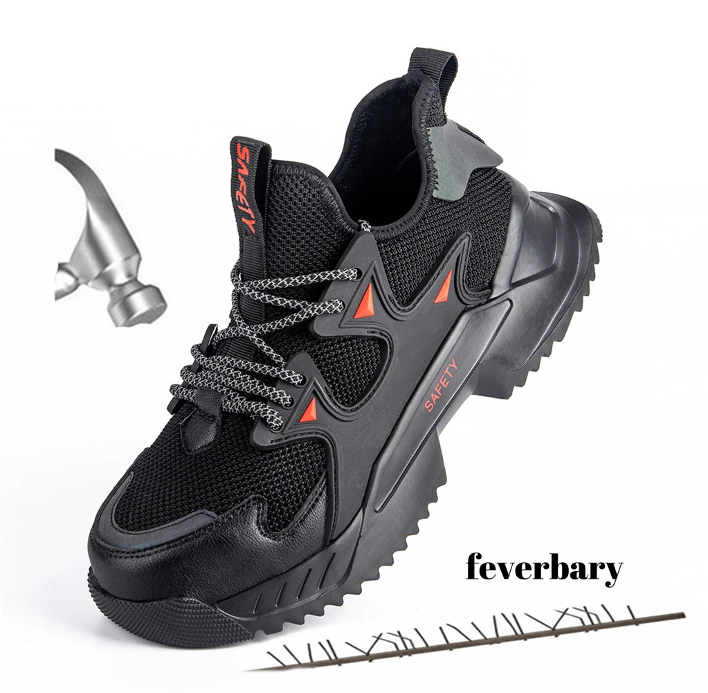 Дышащая мужская безопасная обувь ботинки со стальным носком повседневные