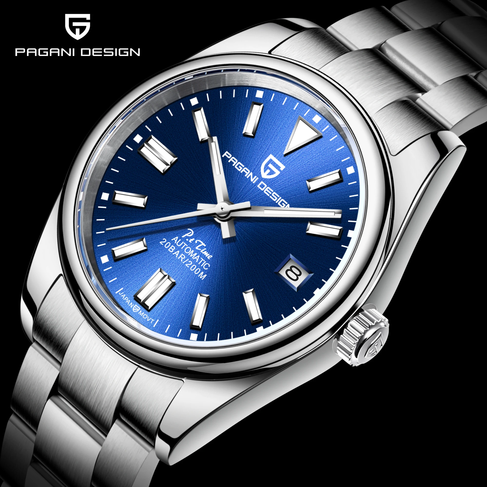 

PAGANI DESIGN Top Brand 2021 New Men's Automatic Mechanical Clock Sapphire Glass 200m Waterproof Watch Relogio Masculino
