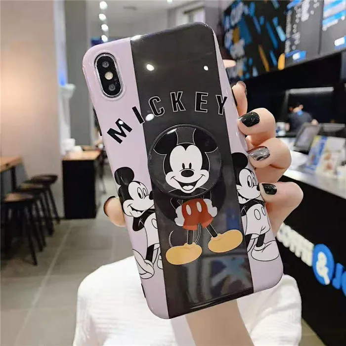 Для iPhone 11 Pro MAX забавные мультяшные милые очаровательные девчачьи мышь утка кронштейн Blue Ray IMD чехол для iPhone XR XS MAX X 6 6S 7 8 Plus - Цвет: 19