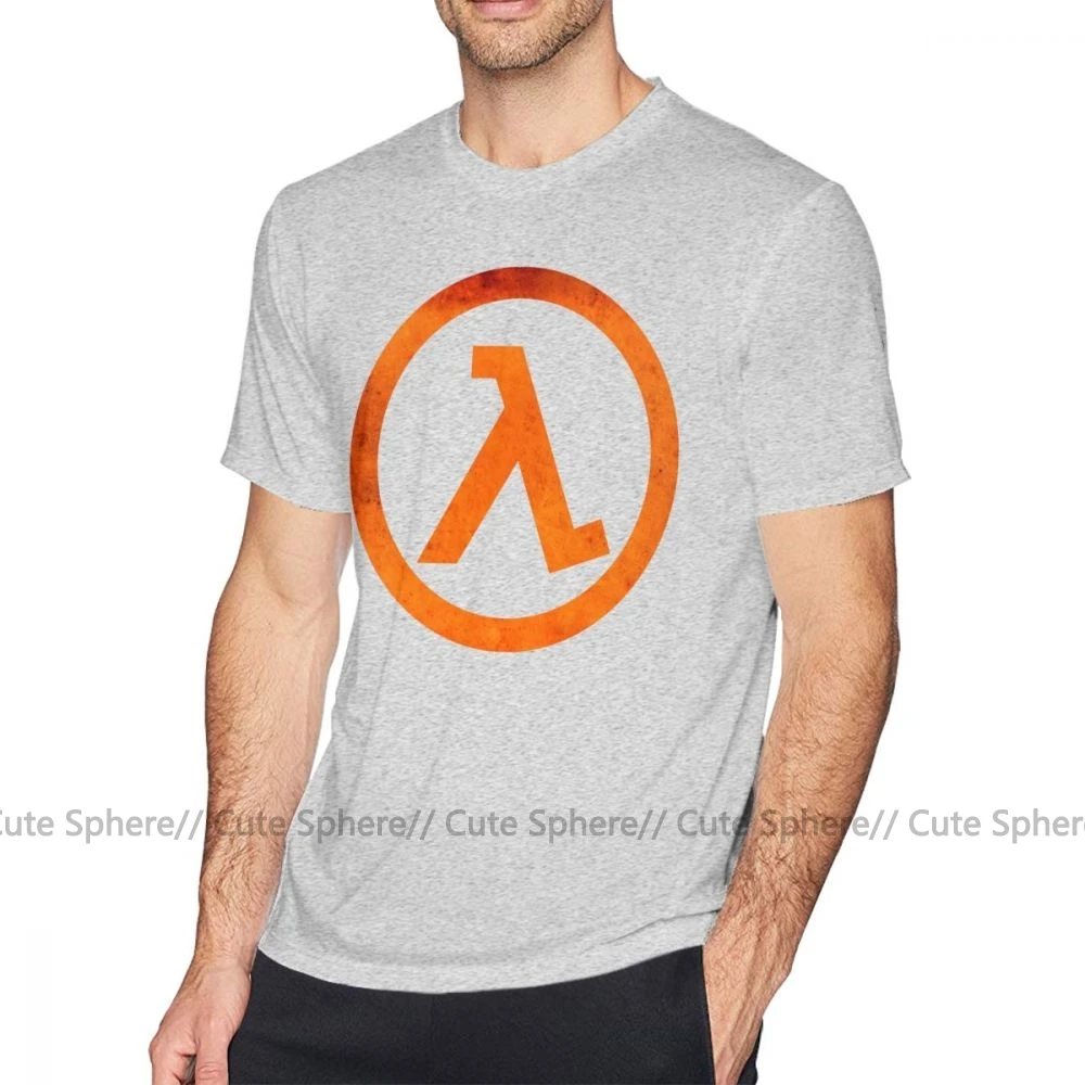 Футболка Half Life GEEK Half Life, футболка с логотипом ржавчины, Мужская футболка 6xl, 100 хлопок, забавная Повседневная футболка с короткими рукавами и принтом - Цвет: Gray