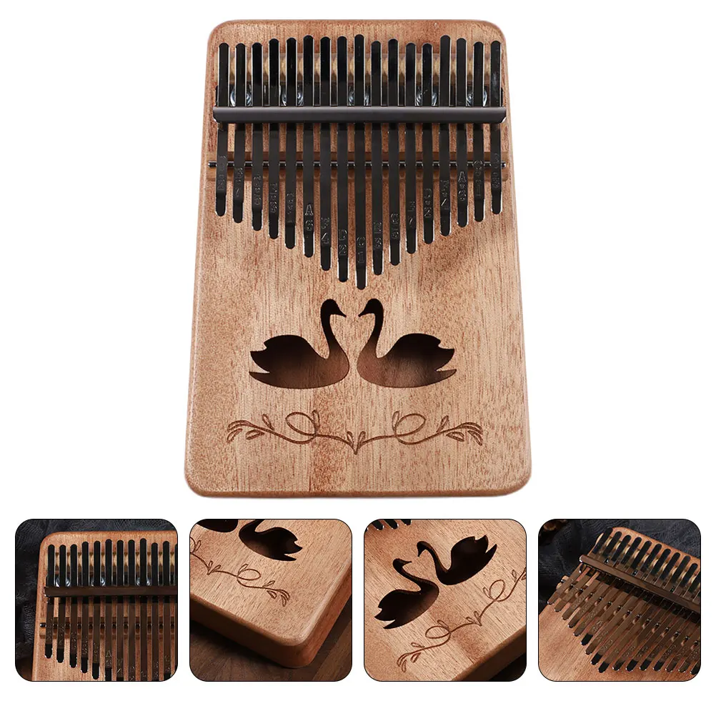 

1pc Wooden Thumb Piano Kalimba 17-tone Beginner Finger Piano for Music Lover