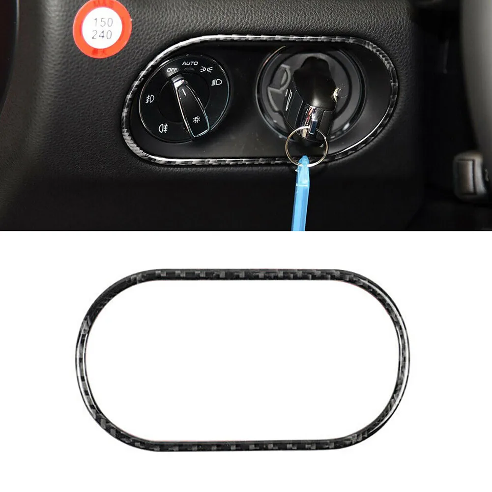 

1 Pc Headlight Switch Panel Cover Car Carbon Fiber Carbon Fiber Black DIY Decor For Porsche Macan 2014-2019 Front