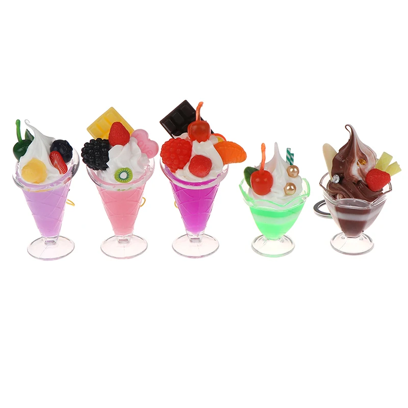 Набор стаканов для мороженого напитков модель игра мини еда игровой домик