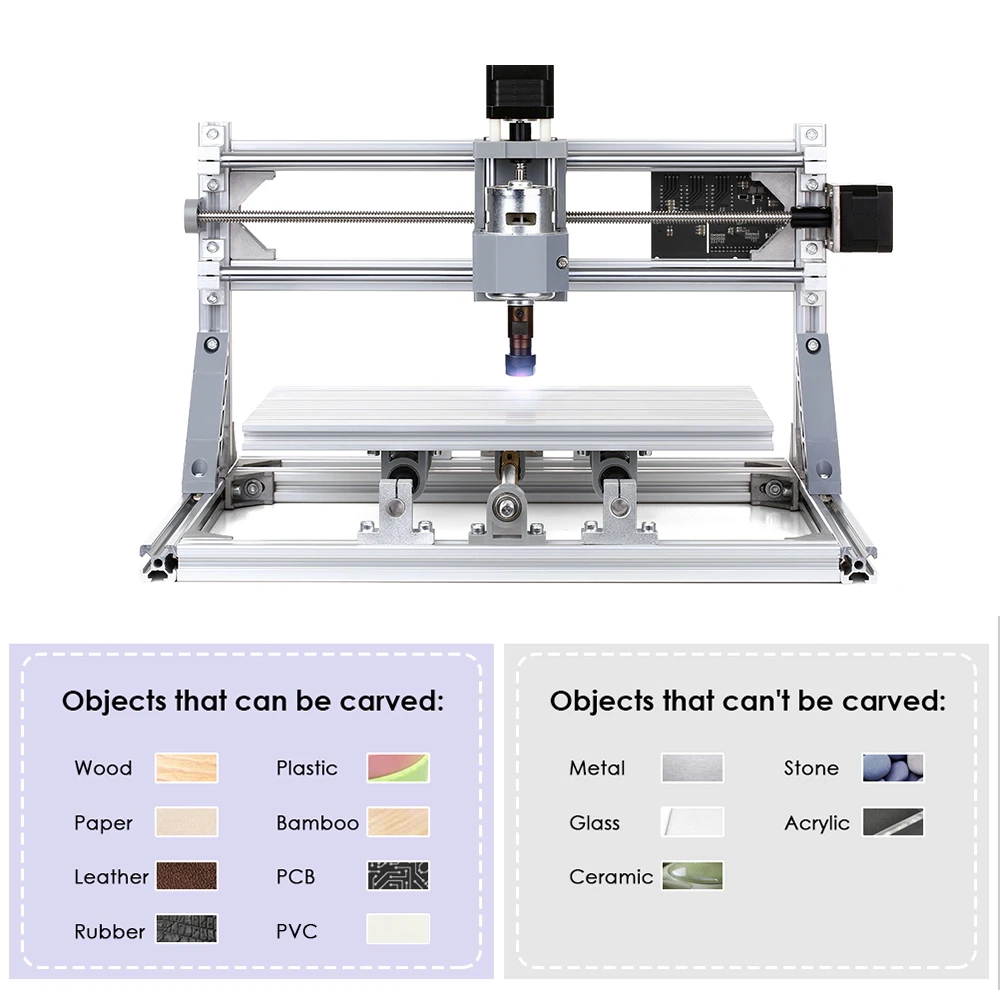 Cnc3018 аппарат для лазерной порезки Diy комплект фрезерного станка с ЧПУ фреза 2 в 1