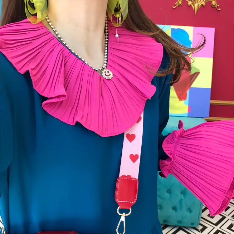 SHENGPALAE Новое весеннее лоскутное цветное платье с воротником Питер Пэн Vestidos с длинным рукавом свободного кроя большого размера корейское женское платье FS941