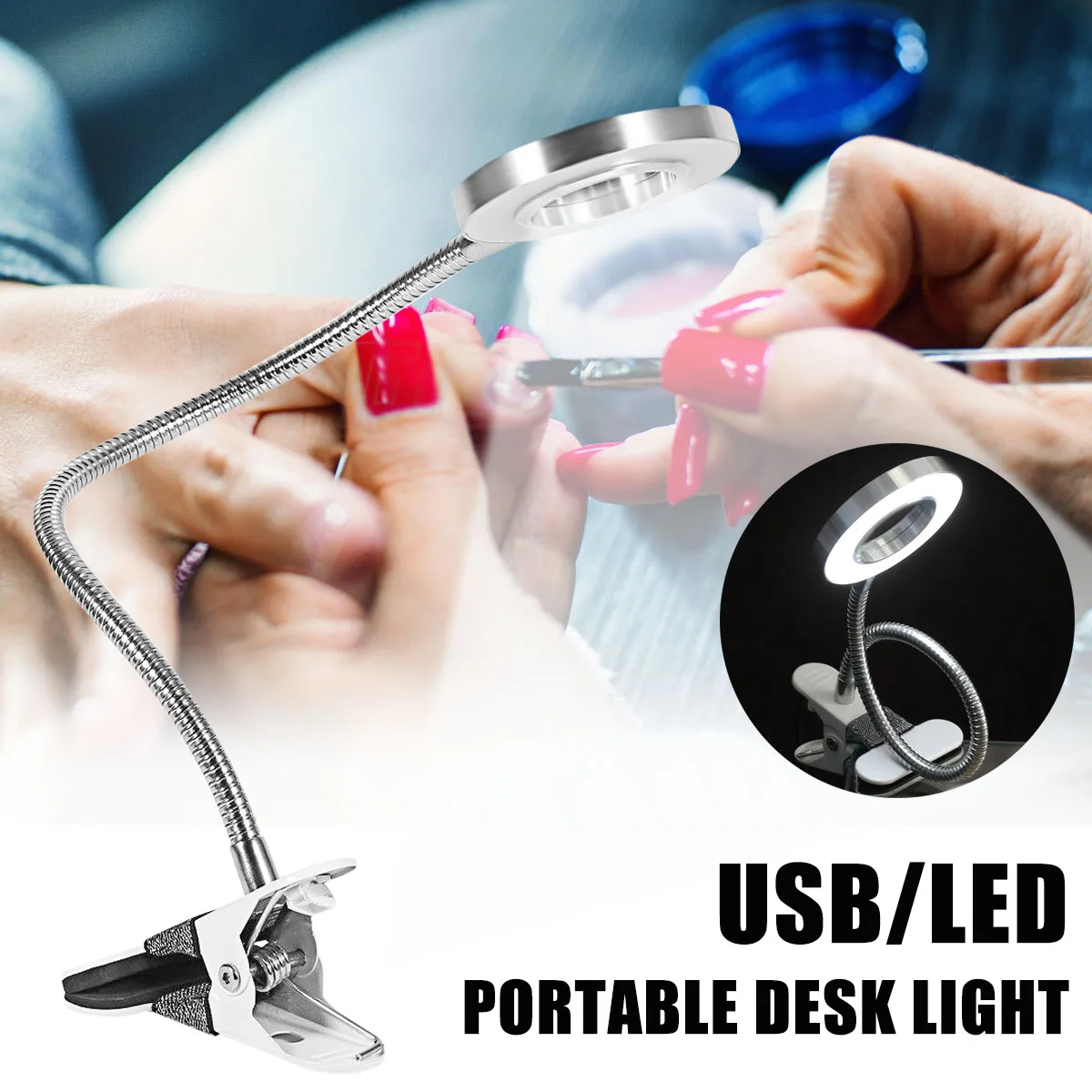 Настольная лампа с клипсой приглушаемый светильник для перманентных бровей