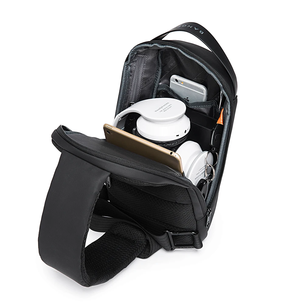 Fashion Anti Theft Multifunction Men Chest Bag Crossbody USB Charging Shoulder Messenger Bags