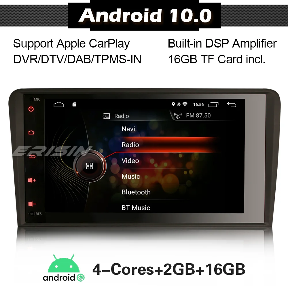 4283 Android 10 автомобильный стерео 9 &quotдля Audi A3 S3 RS3 DSP Carplay DAB + WIFI TPMS DVB-T Авторадио