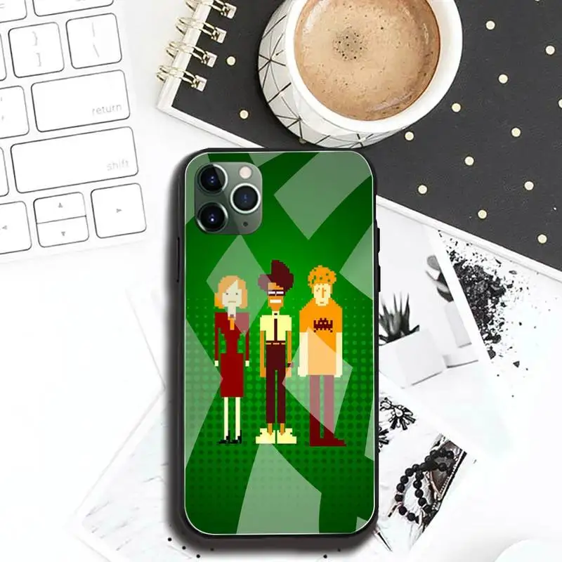 

The IT Crowd - Pixels Phone Case Tempered Glass For iPhone 12 pro max mini 11 Pro XR XS MAX 8 X 7 6S 6 Plus SE 2020 case