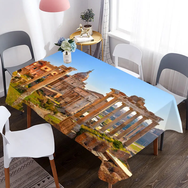 Скатерть в старинном римском стиле на заказ прямоугольный столик для пикника