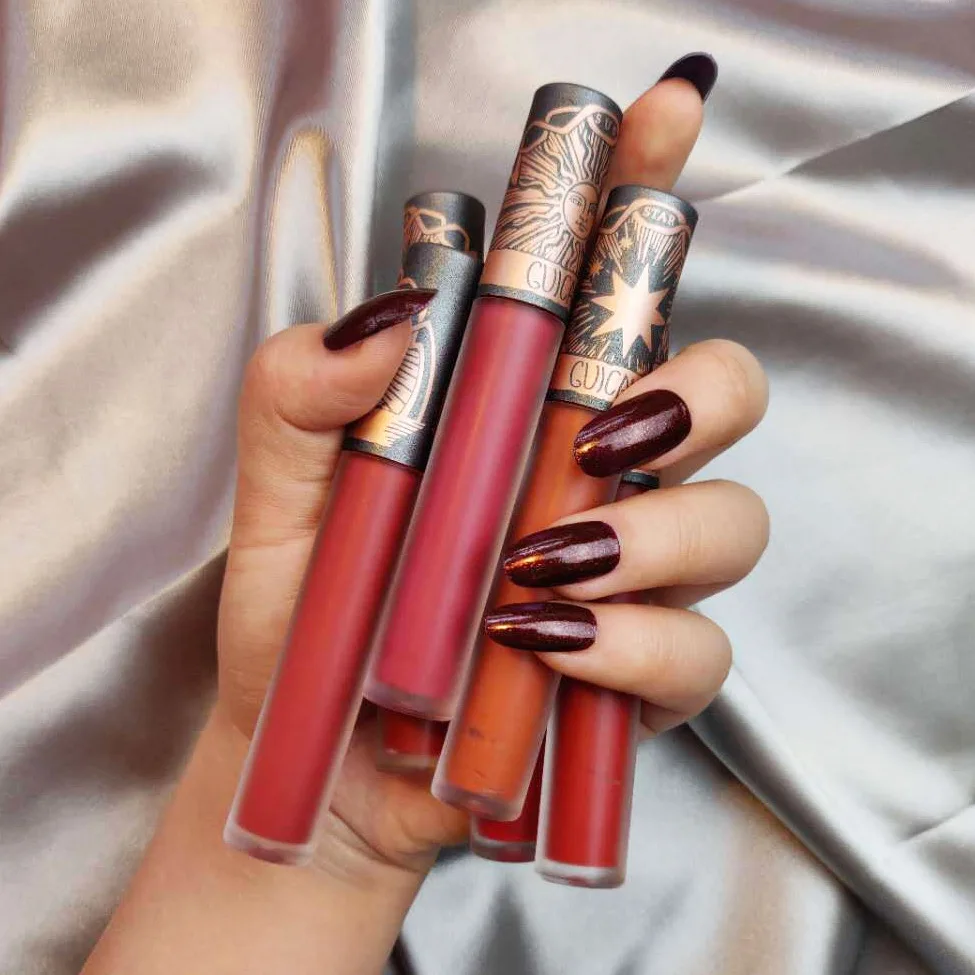 GUICAMI матовый блеск для губ сексуальная красная роза тыква крем долговечная