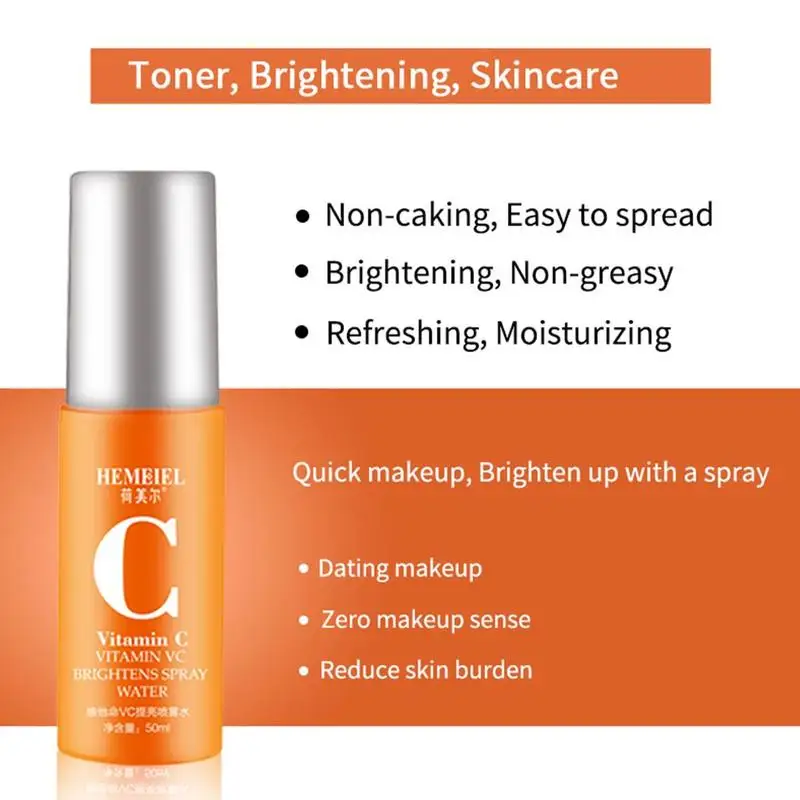 

100% Pure Vitamin C Spray Toner Brightening Moisturizing Shrink Pores Sale Face Hot Oil Skin Control Whitening Care Serum V4G7