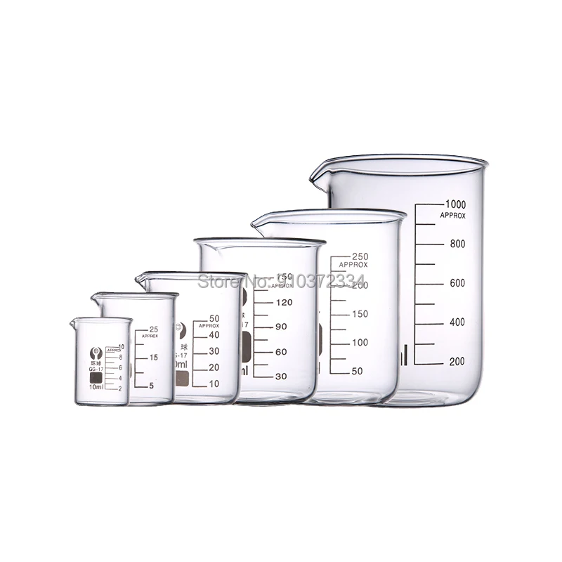 Высокое качество 1 комплект лабораторное боросиликатное стекло стакан все