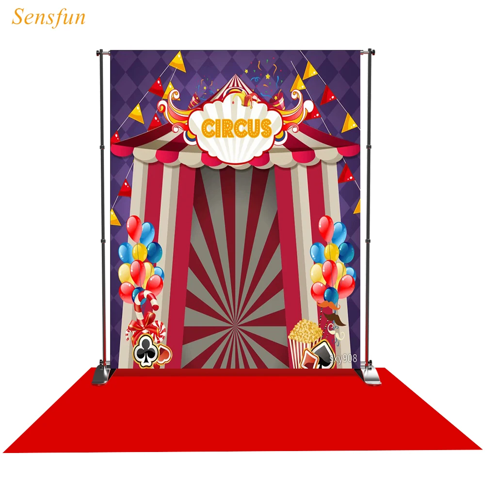 LEVOO Фон фотографии цирк розовый шар решетки на день рождения фон фотобудка для