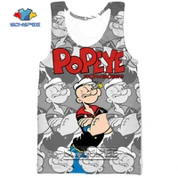 sonspee 3d print popeye the sailor spinach olive oyl mens tank top manga cartoon casual bodybuilding gym muscle sleeveless vest