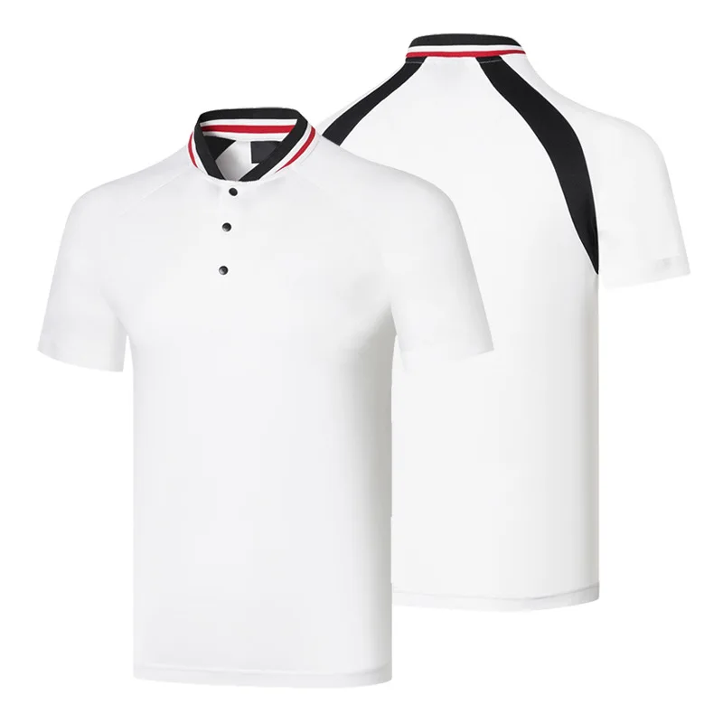 

Golf wear men's short sleeve quick drying outdoor Lapel shirt sports shirt breathable moisture wicking Polo Top