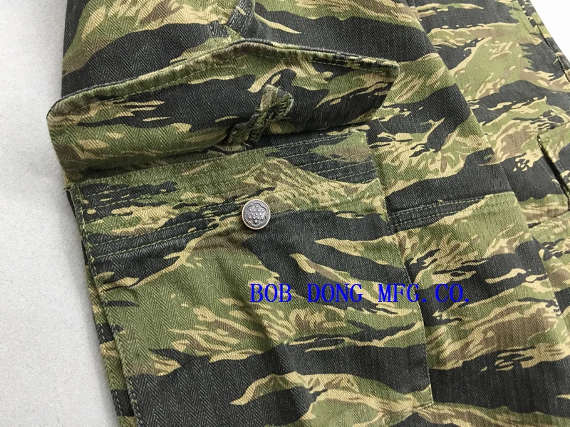 Cozyroom Men's HBT Camo Shorts Summer Military Tiger Stripes Shorts Camouflage Tiger Stripepattern Plus Size Straight Short