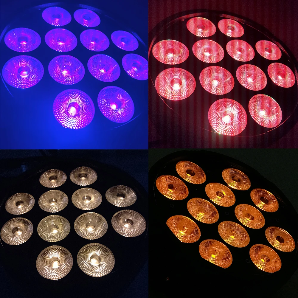 8 шт./лот led par 12x18 Вт rgbwa uv 6in1 dmx wash light 12x12 rgbw Профессиональный для dj|Эффект освещения