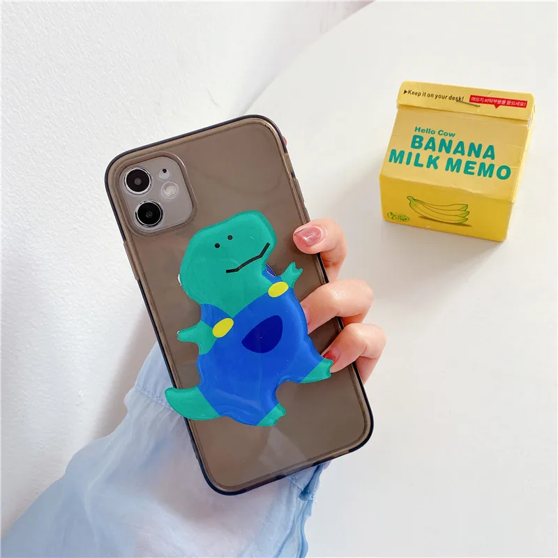 

3D Cute dinosaur rabbit universal mobile phone stretch bracket fun cartoon bear fold Phone Stand Holder Finger car phone Holder