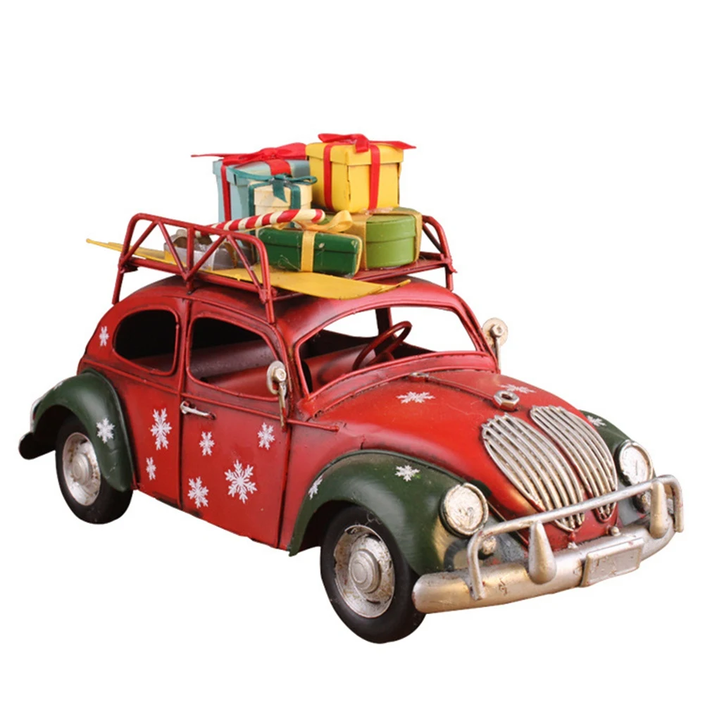 

Christmas Decoration Car Model Iron Miniature Car Decoration Retro Industrial Style Gift Bar Cafe Restaurant Props