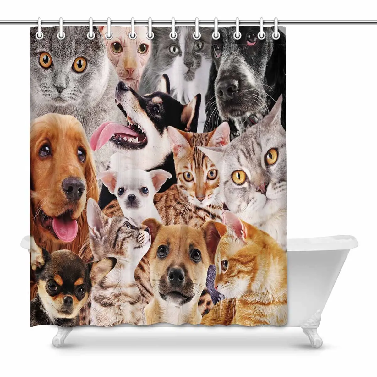 

Dog and Cat Bathroom Shower Curtain Accessories
