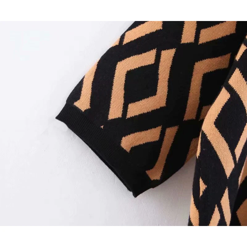 Повседневный женский свитер коричневого цвета весна-осень 2019 новая мода круглый