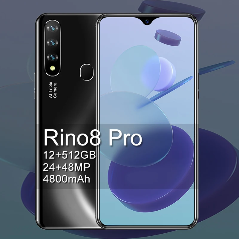 

2021 Galxy Rino8 Pro Mobilephone Dual SIM Unlock Smartphone Android 10 OS 4800mAh Smartphone 6.5 HD Display Face ID Cellphone