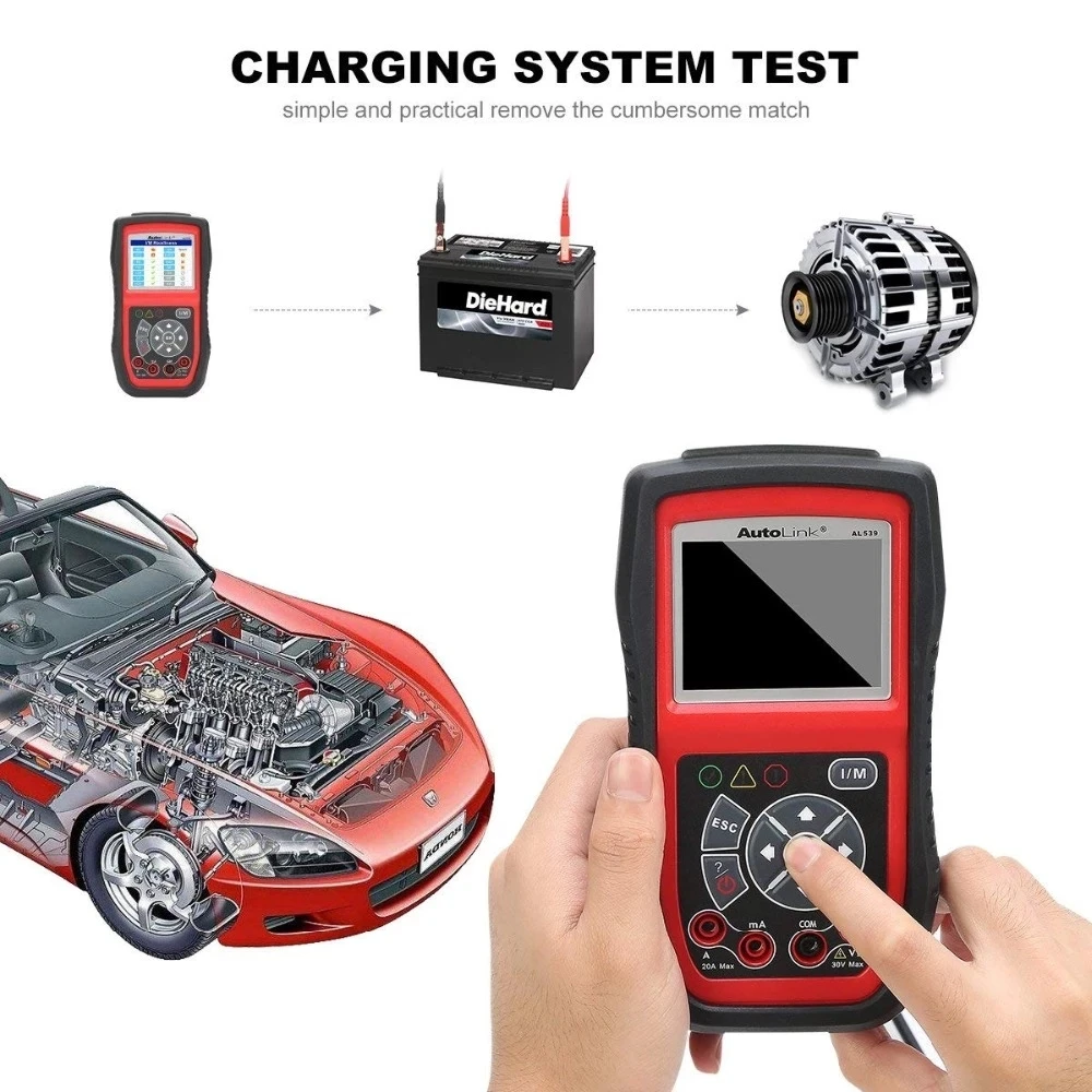 Autel AutoLink AL539B OBD2 сканер автомобильный тестер считыватель кодов диагностический