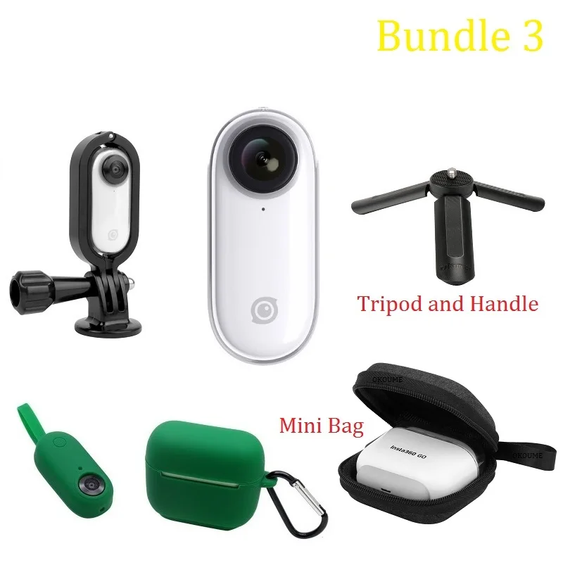 Bundle 3 Insta360 Go 1080P мини Экшн-камера FlowState Timelapse Hyperlapse Slow Motion для Vlog Видео решений - Цвет: Bundle 3