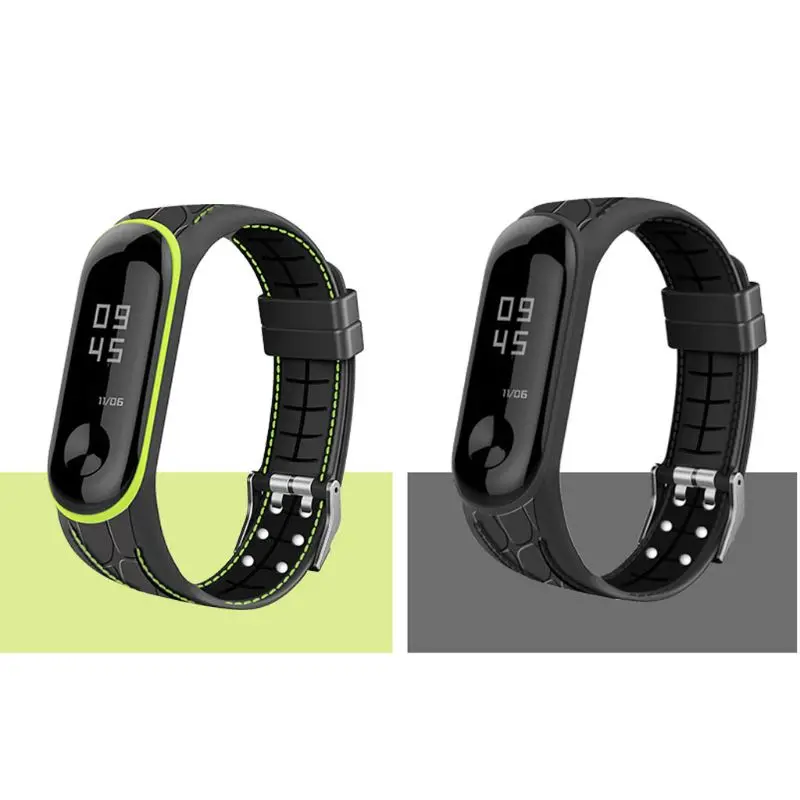 Сменный бамбуковый силиконовый браслет для xiaomi Mi Band 3 4|Ремешки часов| |