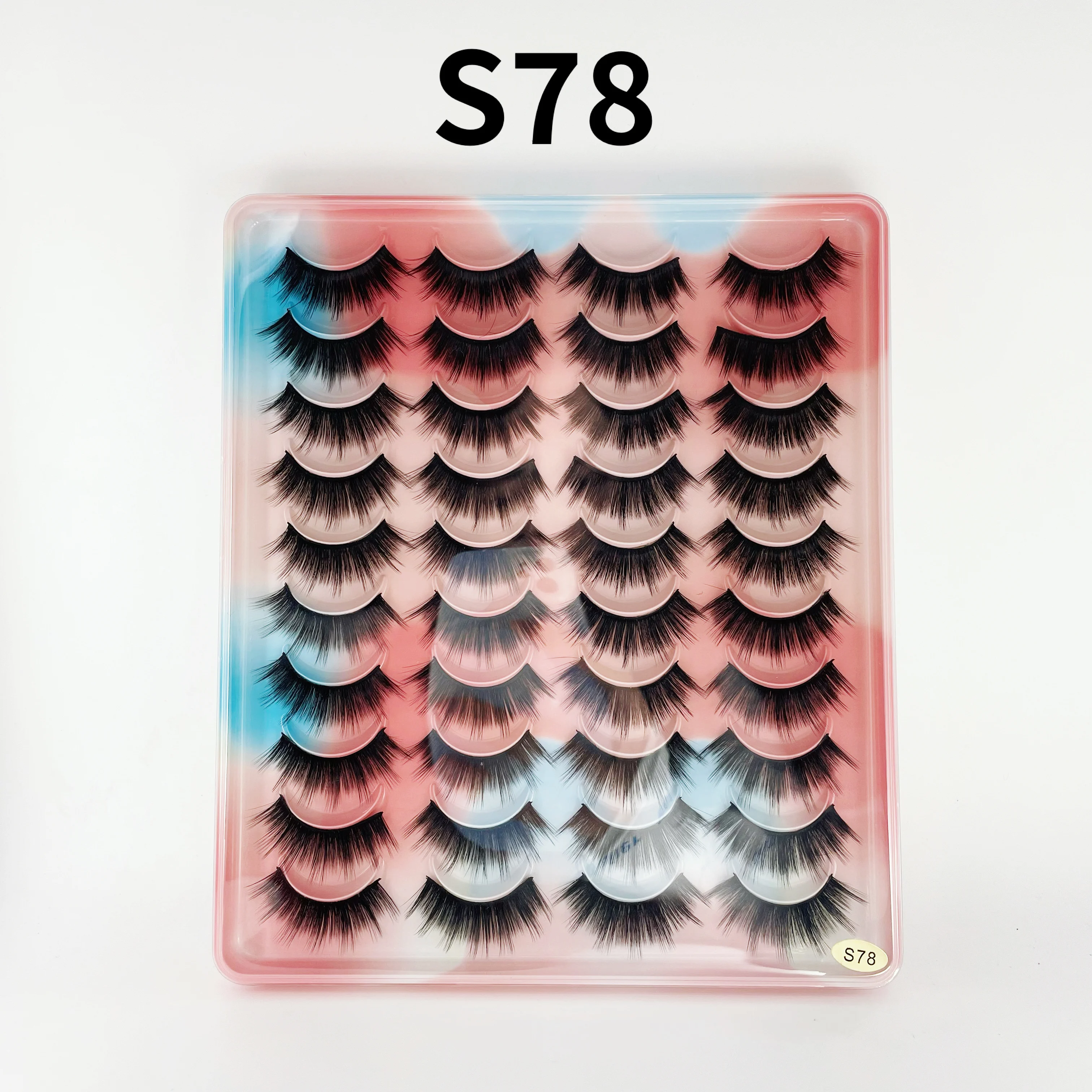 

20 pairs of false eyelashes dramatic makeup accessories fluffy 3D false eyelashes natural long cat eye charming eyelashes
