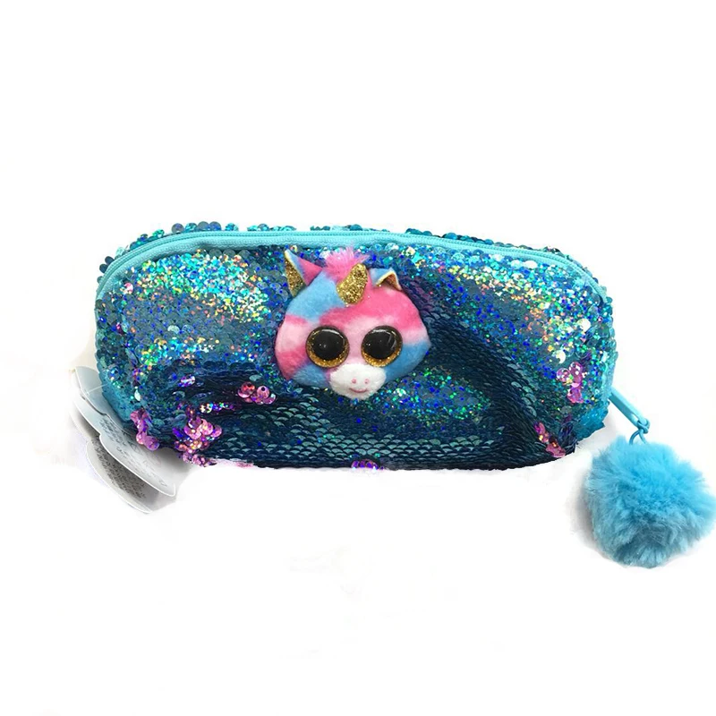 Пеналы 20 см Ty Beanie двусторонние пеналы с пайетками меняющие цвет единорог панда