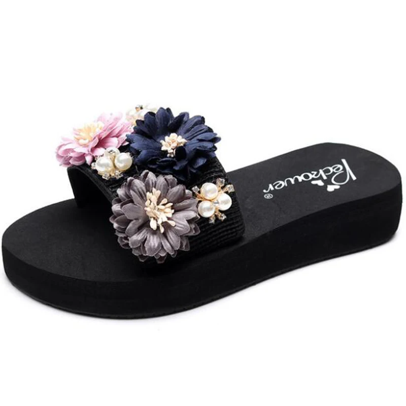 Шлепанцы женские нескользящие пляжная обувь для девочек сандалии принцессы