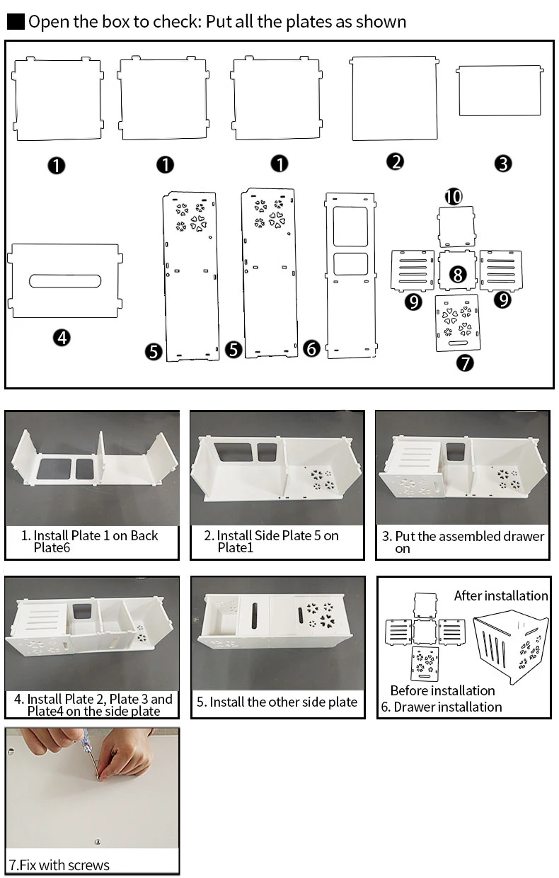 

US Warehouse3-tier Bathroom Storage Cabinet with Garbage Can 25*25*80CM White Drop Shipping USA