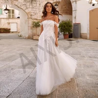 jasmine wedding dress boat neck off the shoulder simple bride vestido appliques pure love formal occasion robe de mari%c3%a9e