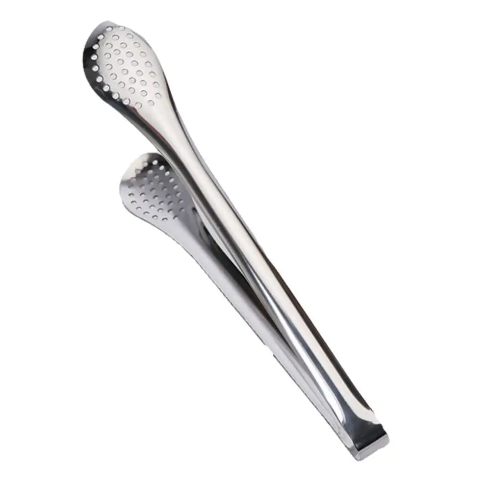 

1pcs Steel Kitchen Tong Heat Resistant Hollow-out Barbecue Kitchen Accessories Tools Tools Bbq Food Tongs Tongs P8E6
