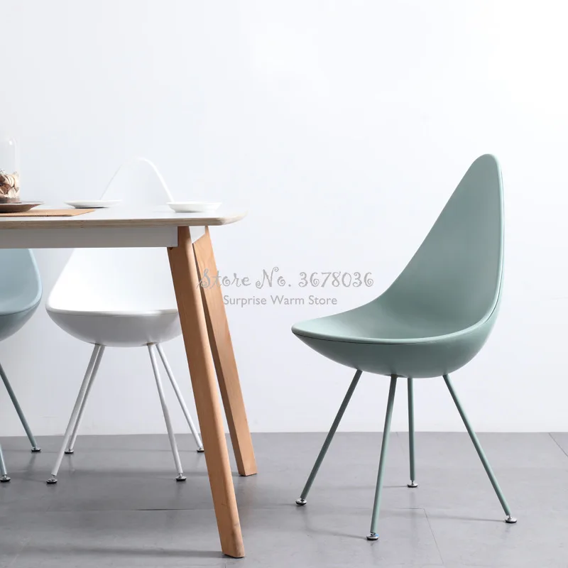 Nordic Style Creative Drip Chair Plastic Office Cafe Backrest Coffee Modern Dinning Leisure Restaurant | Мебель