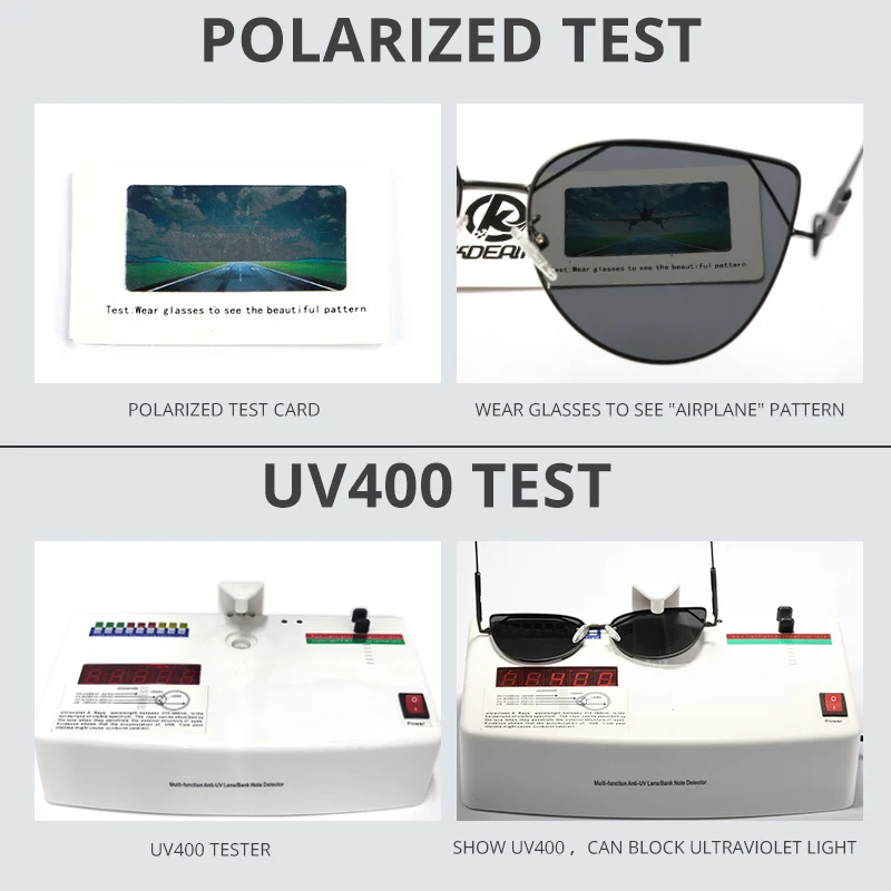 Женские винтажные солнцезащитные очки KDEAM поляризационные с фильтром 3 кошачий